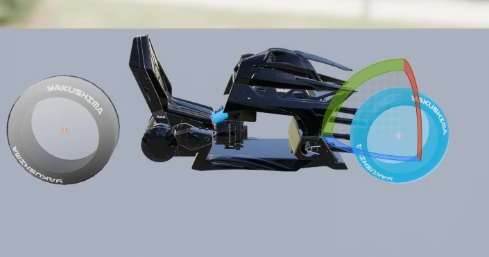 Motorbike setup in the editor.